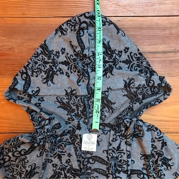 Marika The Balance Collection Grey Black Hooded Swim Cover Up Dress, EUC, S - Picture 9 of 11